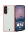 Etui Bizon Case Angelo do Samsung Galaxy A57 5G półprzezroczyste z jasnoróżową ramką