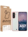 Etui Bizon Case Angelo do Samsung Galaxy A57 5G półprzezroczyste z jasnoróżową ramką