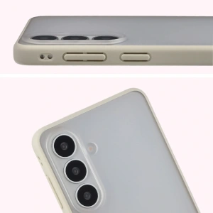 Etui Bizon Case Angelo do Samsung Galaxy S26+ Plus półprzezroczyste z beżową ramką