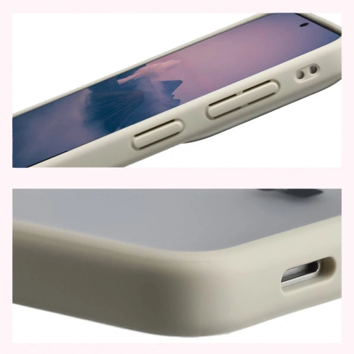 Etui Bizon Case Angelo do Samsung Galaxy S26+ Plus półprzezroczyste z beżową ramką