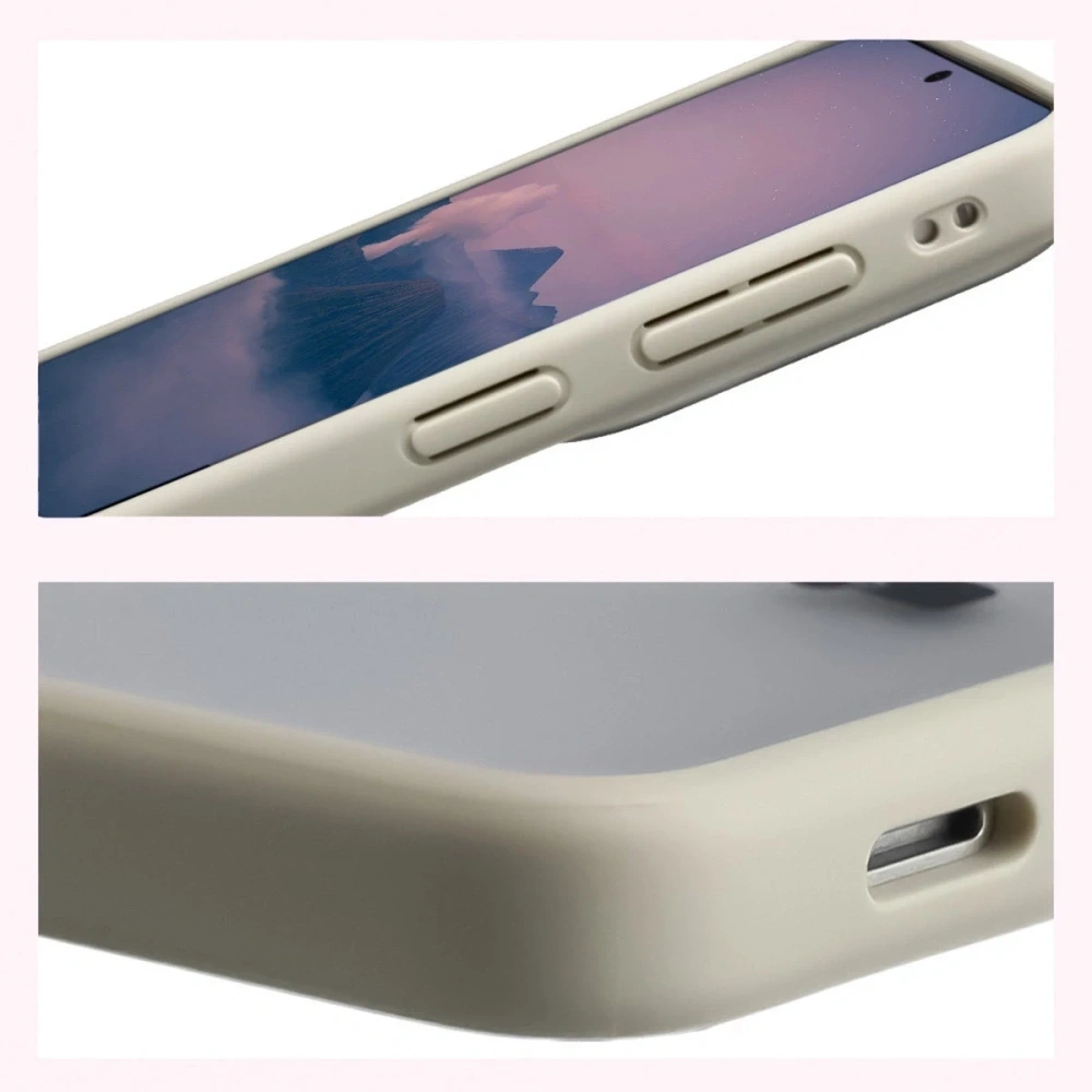 Etui Bizon Case Angelo do Samsung Galaxy S26+ Plus półprzezroczyste z beżową ramką