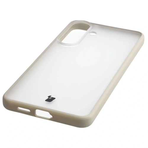 Etui Bizon Case Angelo do Samsung Galaxy S26+ Plus półprzezroczyste z beżową ramką