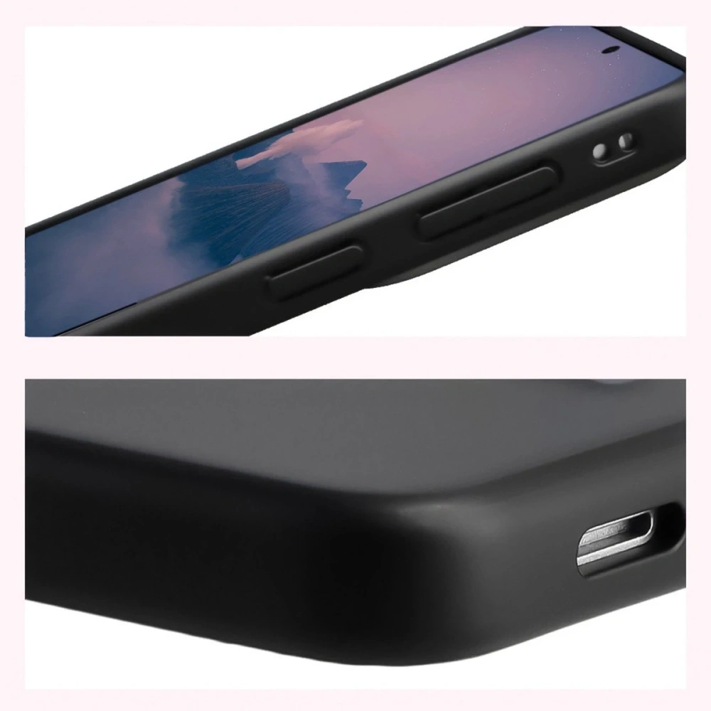 Etui Bizon Case Angelo do Samsung Galaxy S26+ Plus przydymione z czarną ramką