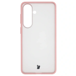 Etui Bizon Case Angelo do Samsung Galaxy S26+ Plus półprzezroczyste z jasnoróżową ramką