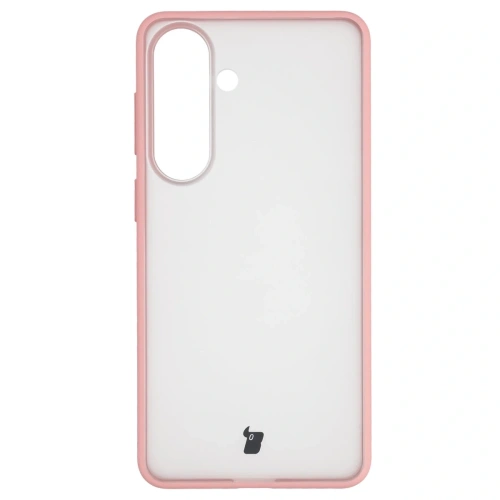 Etui Bizon Case Angelo do Samsung Galaxy S26+ Plus półprzezroczyste z jasnoróżową ramką