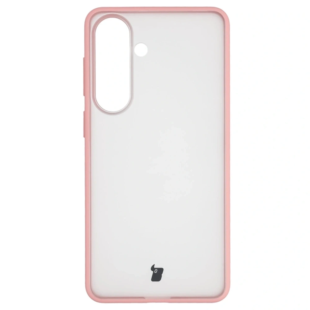 Etui Bizon Case Angelo do Samsung Galaxy S26+ Plus półprzezroczyste z jasnoróżową ramką