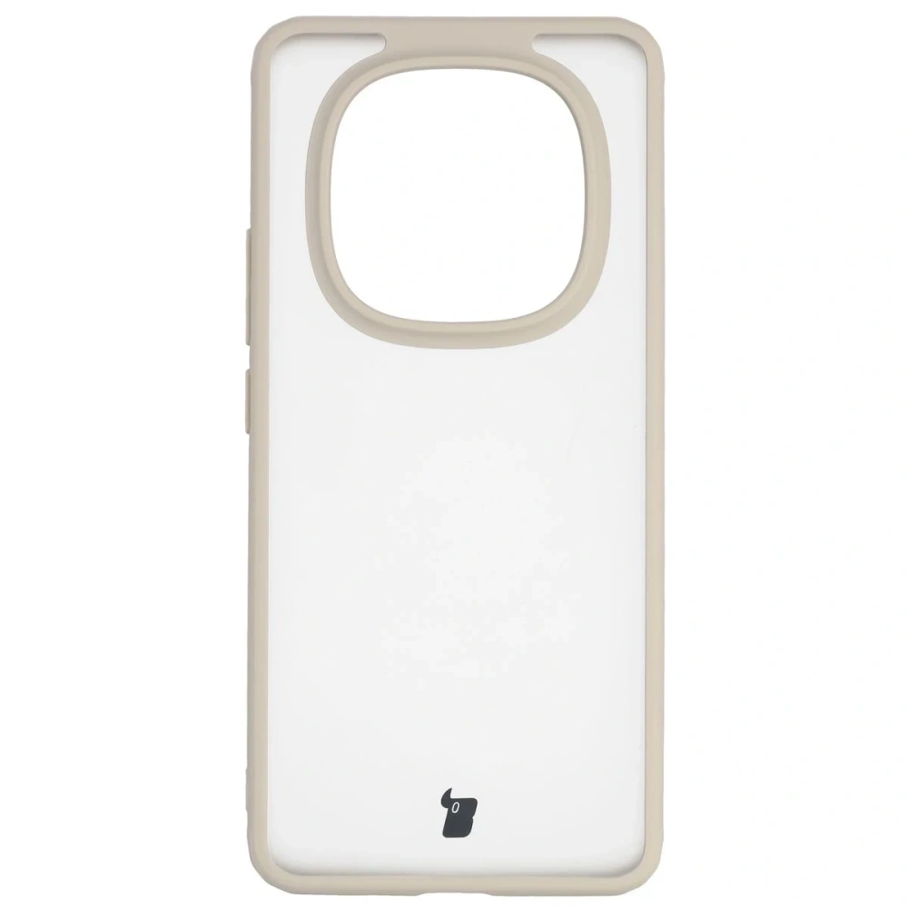 Etui Bizon Case Angelo do Xiaomi Redmi Note 15 / POCO M8 5G półprzezroczyste z beżową ramką