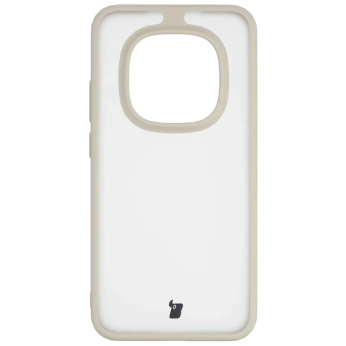 Etui Bizon Case Angelo do Xiaomi Redmi Note 15 Pro 5G półprzezroczyste z beżową ramką
