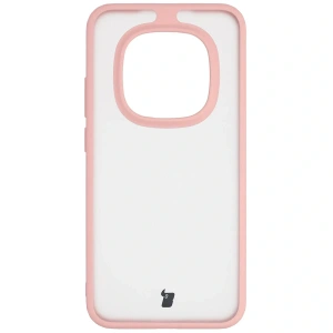 Etui Bizon Case Angelo do Xiaomi Redmi Note 15 Pro 5G półprzezroczyste z jasnoróżową ramką