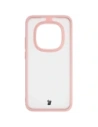 Etui Bizon Case Angelo do Xiaomi Redmi Note 15 Pro 5G półprzezroczyste z jasnoróżową ramką