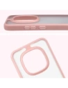 Etui Bizon Case Angelo do Xiaomi Redmi Note 15 Pro 5G półprzezroczyste z jasnoróżową ramką