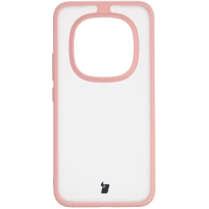Etui Bizon Case Angelo do Xiaomi Redmi Note 15 Pro+ Plus 5G / POCO M8 Pro 5G półprzezroczyste z jasnoróżową ramką