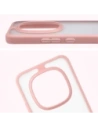 Etui Bizon Case Angelo do Xiaomi Redmi Note 15 Pro+ Plus 5G / POCO M8 Pro 5G półprzezroczyste z jasnoróżową ramką