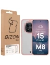 Etui Bizon Case Angelo do Xiaomi Redmi Note 15 Pro+ Plus 5G / POCO M8 Pro 5G półprzezroczyste z jasnoróżową ramką