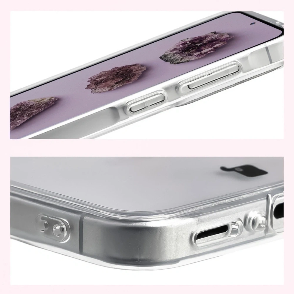 Etui z pierścieniem magnetycznym Bizon Case CrystalO do Samsung Galaxy A37 5G / A36 5G przezroczyste