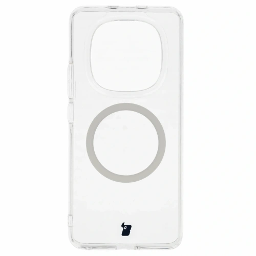 Etui z pierścieniem magnetycznym Bizon Case CrystalO do Xiaomi Redmi Note 15 / POCO M8 5G przezroczyste