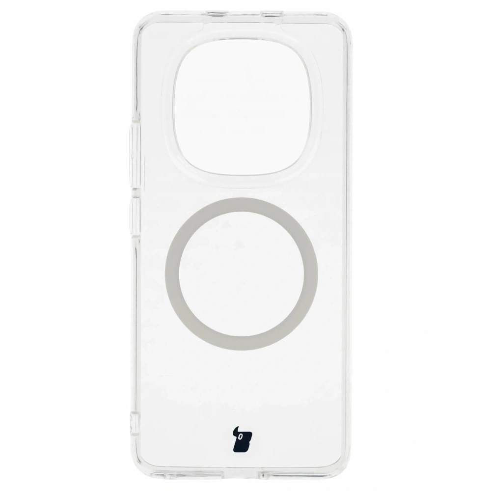 Etui z pierścieniem magnetycznym Bizon Case CrystalO do Xiaomi Redmi Note 15 / POCO M8 5G przezroczyste