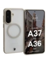Etui z pierścieniem magnetycznym Bizon Case MatteO do Samsung Galaxy A37 5G / A36 5G przydymione-beżowe