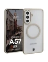 Etui z pierścieniem magnetycznym Bizon Case MatteO do Samsung Galaxy A57 5G przydymione-beżowe