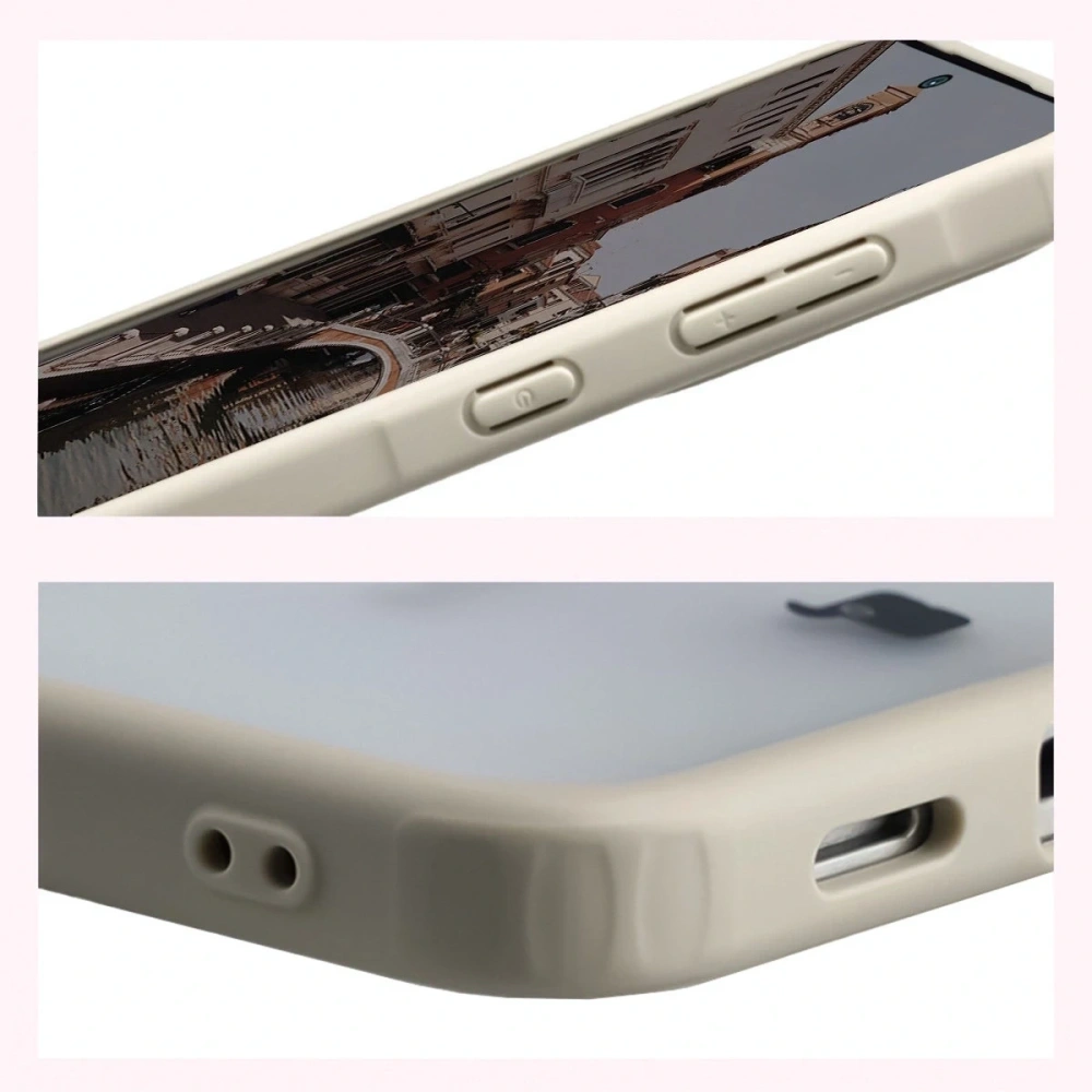 Etui z pierścieniem magnetycznym Bizon Case MatteO do Samsung Galaxy A57 5G przydymione-beżowe