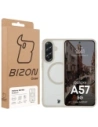 Etui z pierścieniem magnetycznym Bizon Case MatteO do Samsung Galaxy A57 5G przydymione-beżowe