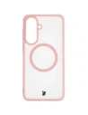 Etui z pierścieniem magnetycznym Bizon Case MatteO do Samsung Galaxy A57 5G przydymione-jasnoróżowe
