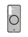 Etui z pierścieniem magnetycznym Bizon Case MatteO do Samsung Galaxy S26 przydymione-czarne
