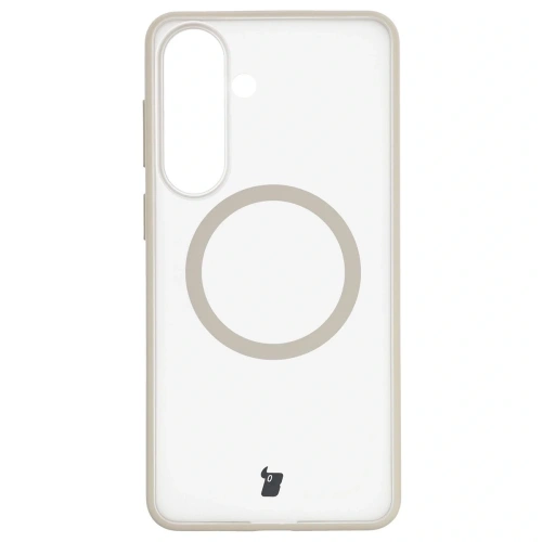 Etui z pierścieniem magnetycznym Bizon Case MatteO do Samsung Galaxy S26+ Plus przydymione-beżowe