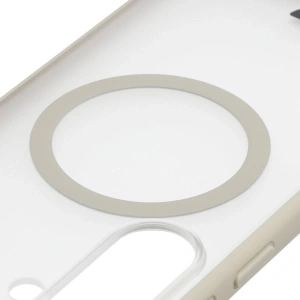 Etui z pierścieniem magnetycznym Bizon Case MatteO do Samsung Galaxy S26+ Plus przydymione-beżowe