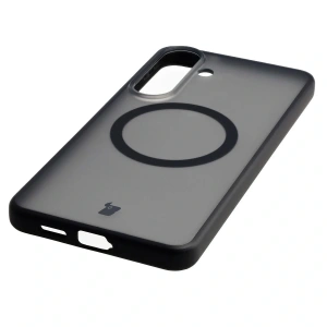 Etui z pierścieniem magnetycznym Bizon Case MatteO do Samsung Galaxy S26+ Plus przydymione-czarne