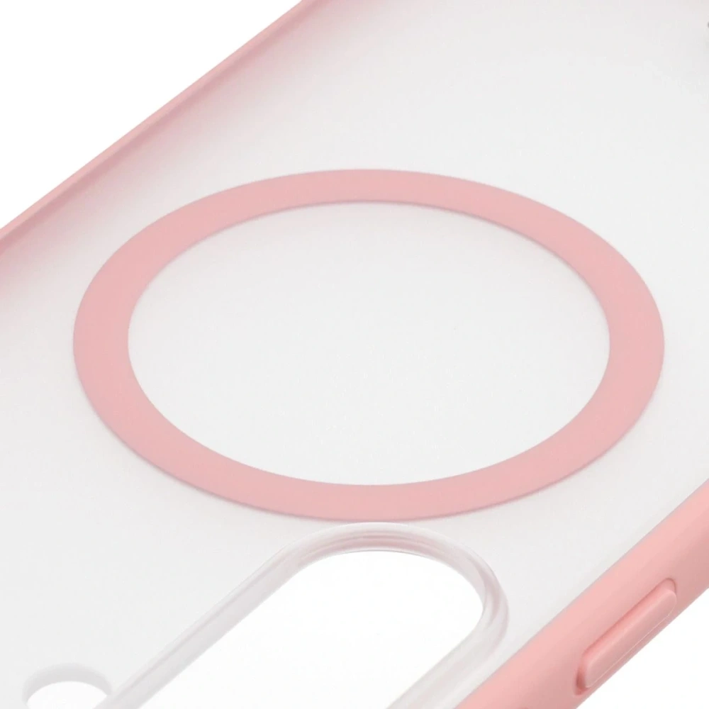 Etui z pierścieniem magnetycznym Bizon Case MatteO do Samsung Galaxy S26+ Plus przydymione-jasnoróżowe