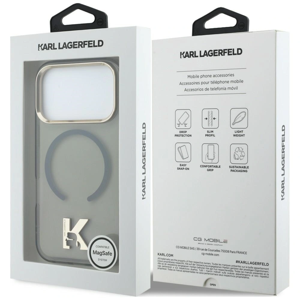 Etui Karl Lagerfeld IML K Head Logo MagSafe do Apple iPhone 17 Pro Max czarny