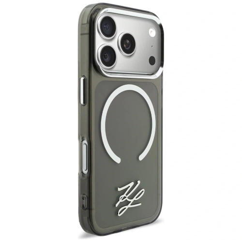 Etui Karl Lagerfeld IML KL Script Logo MagSafe do Apple iPhone 17 Pro Max czarny