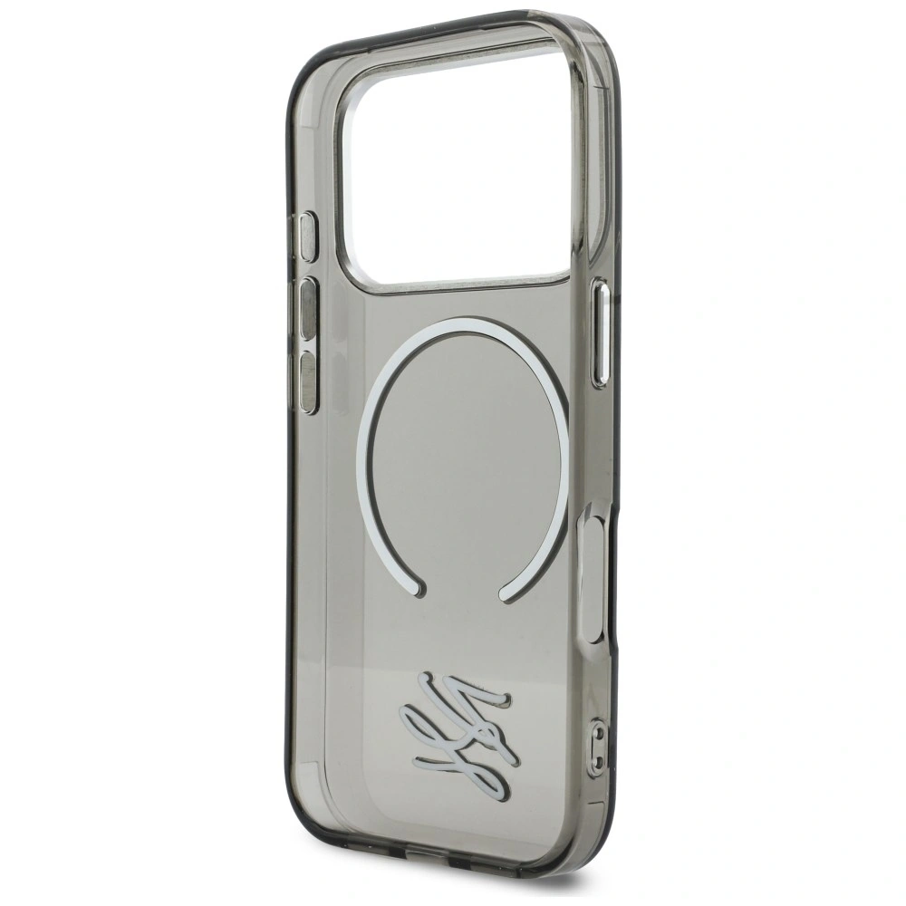 Etui Karl Lagerfeld IML KL Script Logo MagSafe do Apple iPhone 17 Pro Max czarny