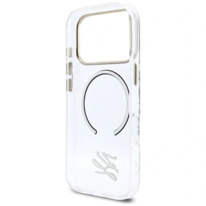 Etui Karl Lagerfeld IML KL Script Logo MagSafe do Apple iPhone 17 Pro Max przezroczysty