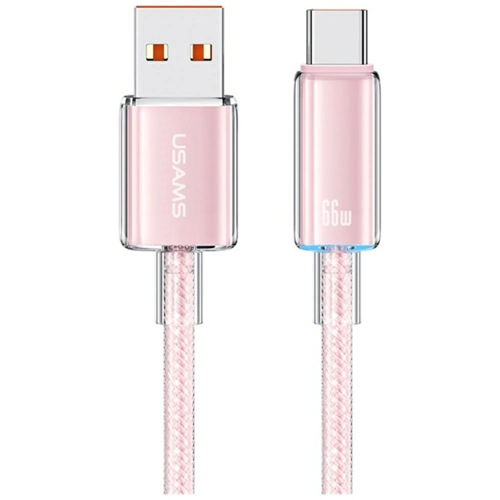 Kabel USAMS Cloud Series US-SJ658 6A USB-A / USB-C 1.2m różowy