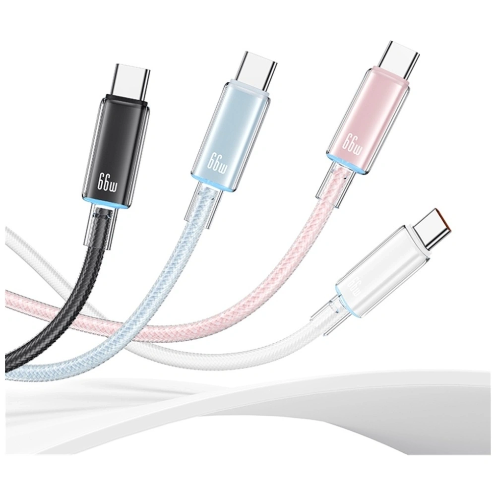 Kabel USAMS Cloud Series US-SJ658 6A USB-A / USB-C 1.2m różowy