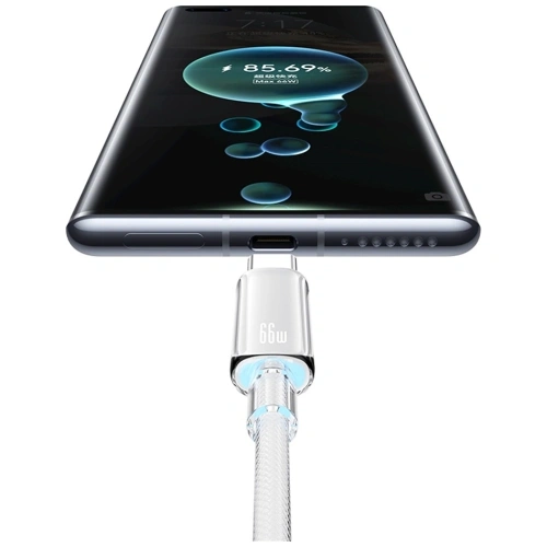 Kabel USAMS Cloud Series US-SJ658 6A USB-A / USB-C 1.2m różowy