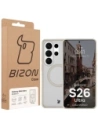 Etui z pierścieniem magnetycznym Bizon Case MatteO do Samsung Galaxy S26 Ultra przydymione-beżowe