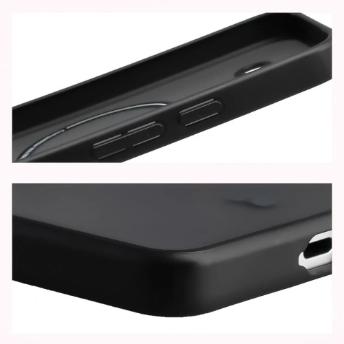 Etui z pierścieniem magnetycznym Bizon Case MatteO do Samsung Galaxy S26 Ultra przydymione-czarne