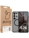 Etui z pierścieniem magnetycznym Bizon Case MatteO do Samsung Galaxy S26 Ultra przydymione-czarne