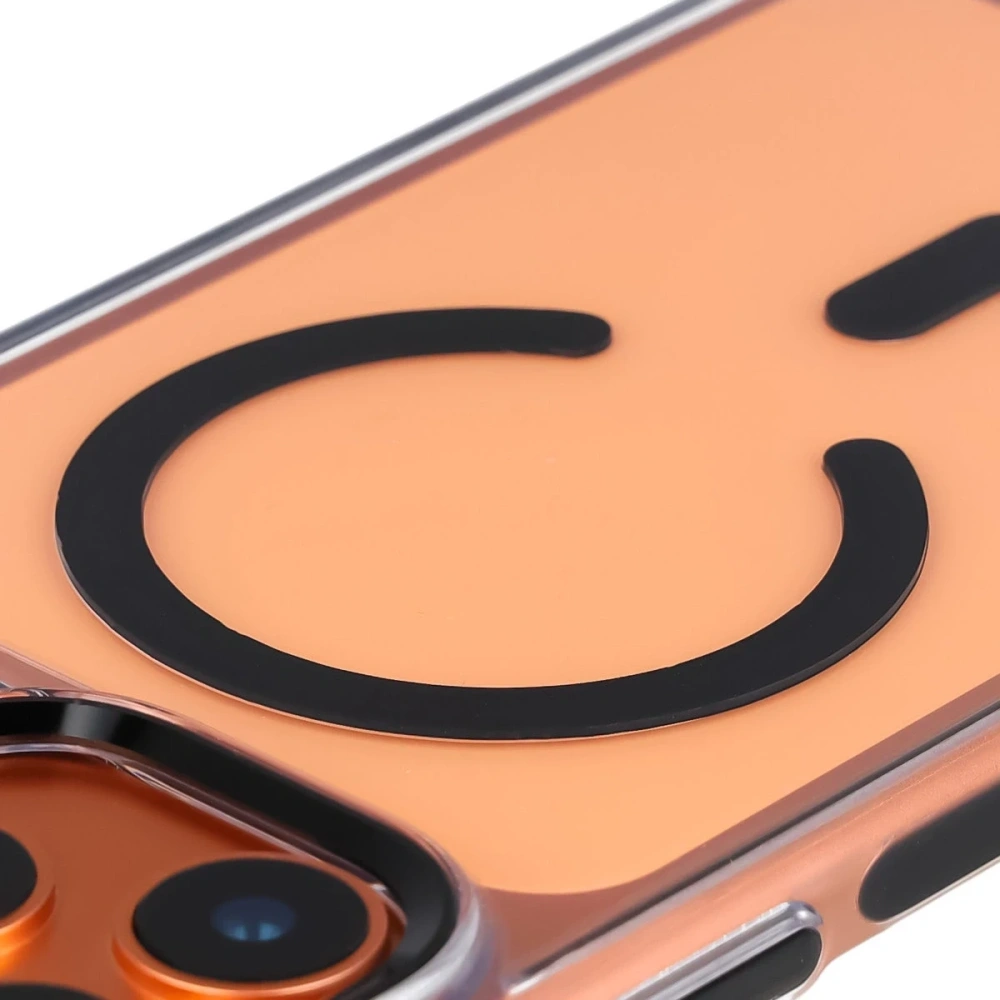 Etui z pierścieniem magnetycznym Bizon Case Marco do Apple iPhone 17 Pro Max przezroczyste z czarną ramką