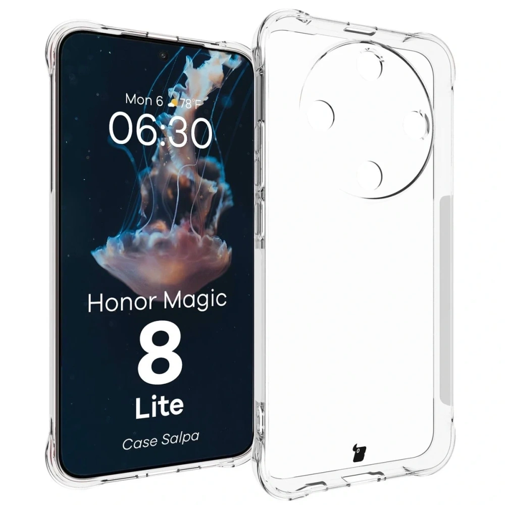 Elastyczne etui Bizon Case Salpa do Honor Magic8 Lite przezroczyste
