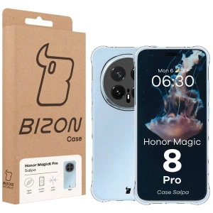 Elastyczne etui Bizon Case Salpa do Honor Magic8 Pro przezroczyste