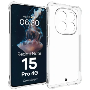 Elastyczne etui Bizon Case Salpa do Xiaomi Redmi Note 15 Pro 4G przezroczyste