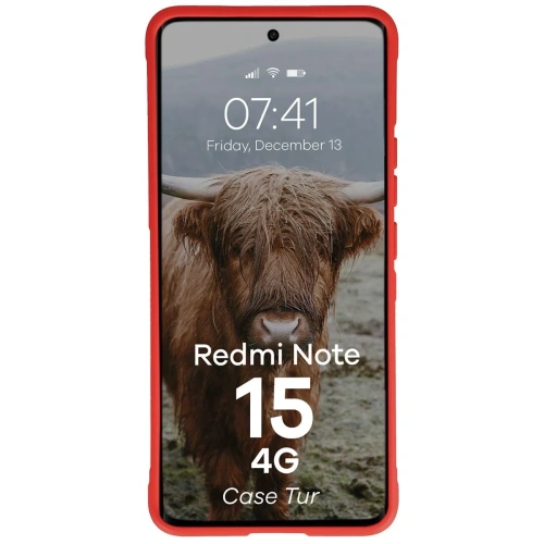 Pancerne etui Bizon Case Tur do Xiaomi Redmi Note 15 4G czerwone