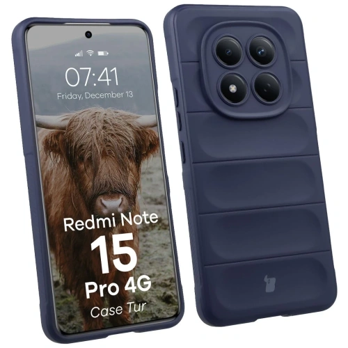 Pancerne etui Bizon Case Tur do Xiaomi Redmi Note 15 Pro 4G granatowe