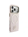 Etui Karl Lagerfeld IML KL Script Logo MagSafe do Apple iPhone 17 Pro różowy