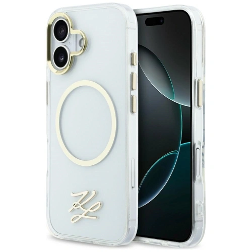 Etui Karl Lagerfeld IML KL Script Logo MagSafe do Apple iPhone 17 przezroczysty