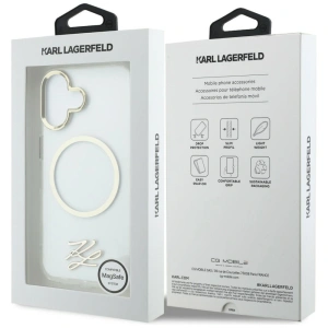 Etui Karl Lagerfeld IML KL Script Logo MagSafe do Apple iPhone 17 przezroczysty